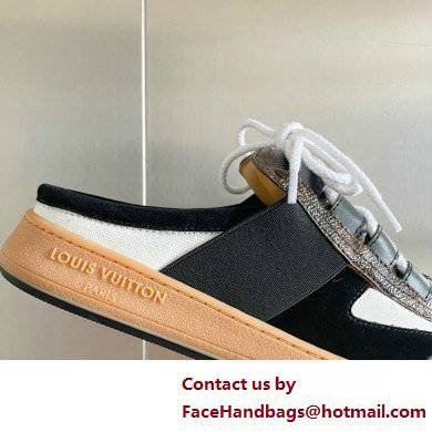 Louis Vuitton Suede Lous Open Back Sneakers Black 2022