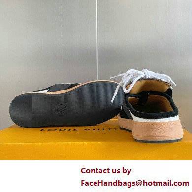 Louis Vuitton Suede Lous Open Back Sneakers Black 2022