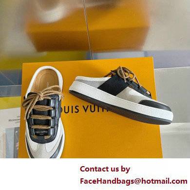 Louis Vuitton Suede Lous Open Back Sneakers Black/Gray 2022