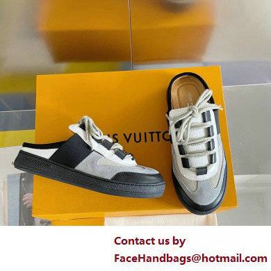 Louis Vuitton Suede Lous Open Back Sneakers Gray 2022