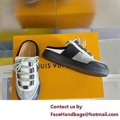 Louis Vuitton Suede Lous Open Back Sneakers Gray 2022