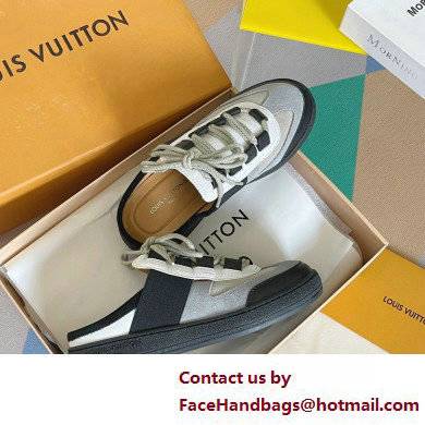 Louis Vuitton Suede Lous Open Back Sneakers Gray 2022