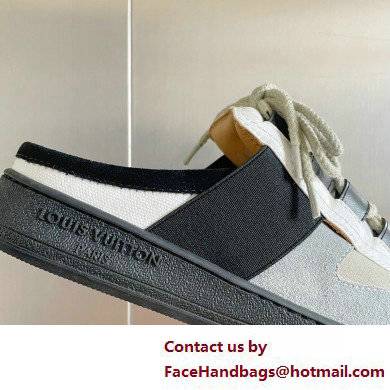 Louis Vuitton Suede Lous Open Back Sneakers Gray 2022