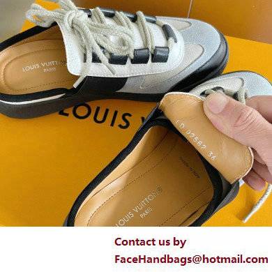 Louis Vuitton Suede Lous Open Back Sneakers Gray 2022