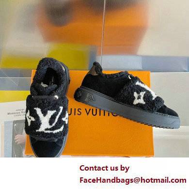 Louis Vuitton Suede calf leather and shearling Time Out Sneakers Black 2022