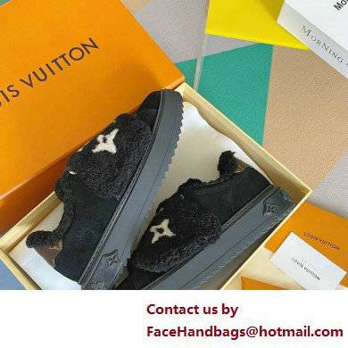 Louis Vuitton Suede calf leather and shearling Time Out Sneakers Black 2022