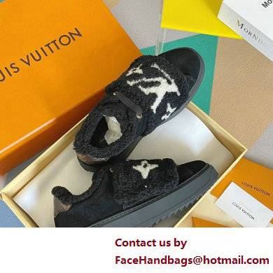 Louis Vuitton Suede calf leather and shearling Time Out Sneakers Black 2022