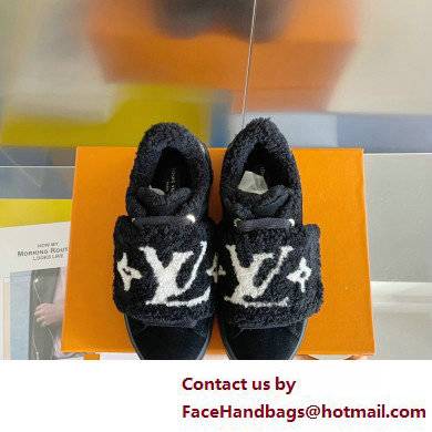 Louis Vuitton Suede calf leather and shearling Time Out Sneakers Black 2022