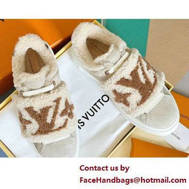 Louis Vuitton Suede calf leather and shearling Time Out Sneakers Nude 2022