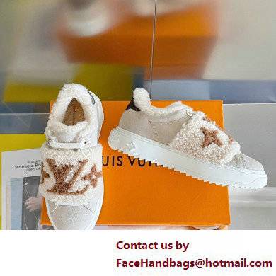 Louis Vuitton Suede calf leather and shearling Time Out Sneakers Nude 2022