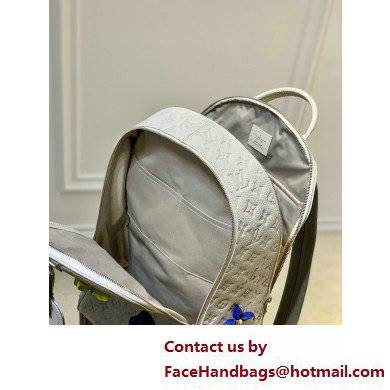 Louis Vuitton Taurillon Monogram leather Climbing Theme Ellipse Backpack Bag White