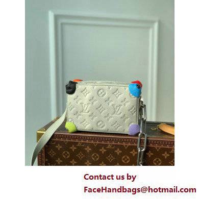 Louis Vuitton Taurillon Monogram leather Climbing Theme Mini Soft Trunk Bag M81606 White