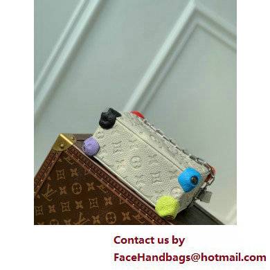 Louis Vuitton Taurillon Monogram leather Climbing Theme Mini Soft Trunk Bag M81606 White