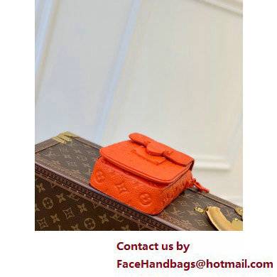 Louis Vuitton Taurillon Monogram leather S-Lock Vertical wearable wallet Bag Orange