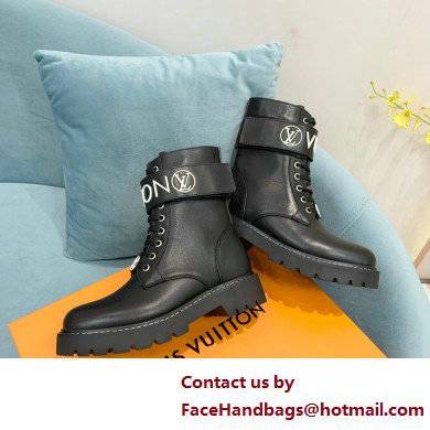 Louis Vuitton Territory Flat Ranger Ankle Boots Black with LV Circle and Vuitton signatures on the strap 2022