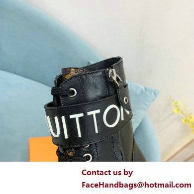 Louis Vuitton Territory Flat Ranger Ankle Boots Black with LV Circle and Vuitton signatures on the strap 2022