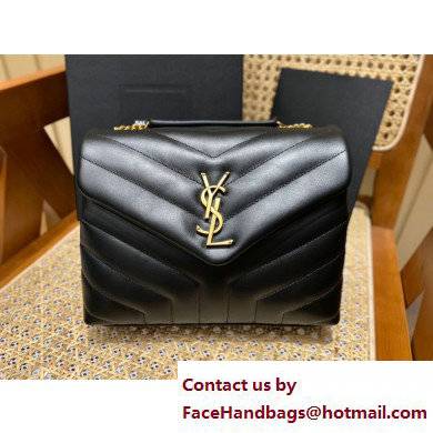 SAINT LAURENT loulou small chain bag en cuir matelasse Y 494699 black with gold hardware(ORIGINAL QUALITY) - Click Image to Close