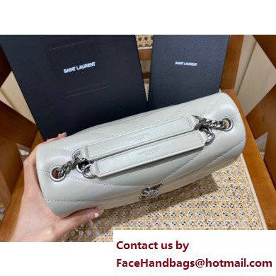 SAINT LAURENT loulou small chain bag en cuir matelasse Y 494699 white with silver hardware(ORIGINAL QUALITY) - Click Image to Close