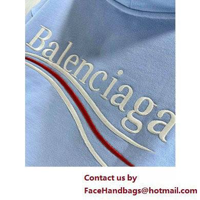 balenciaga Women's Political Campaign Hoodie Large Fit in blue 2022