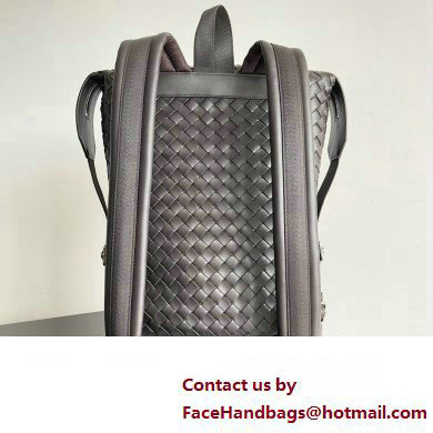 Bottega Veneta Intrecciato leather Backpack Bag Coffee