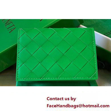 Bottega Veneta Intrecciato leather Business Card Case 605720 Green