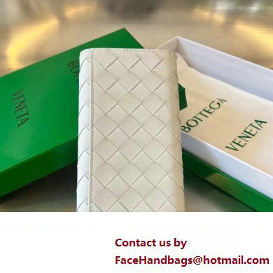 Bottega Veneta Intrecciato leather Long Wallet 676593 White/Green