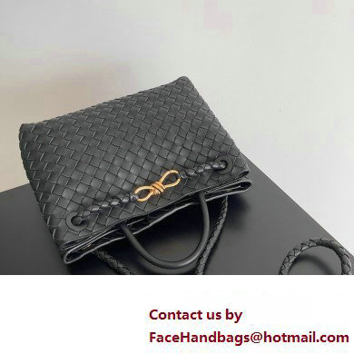 Bottega Veneta Intrecciato leather Medium Andiamo top handle Bag Black