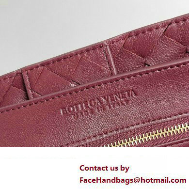 Bottega Veneta Intrecciato leather Medium Andiamo top handle Bag Burgundy