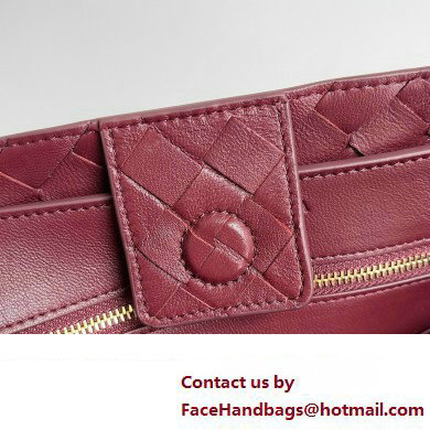 Bottega Veneta Intrecciato leather Medium Andiamo top handle Bag Burgundy