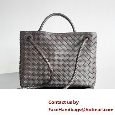 Bottega Veneta Intrecciato leather Medium Andiamo top handle Bag Coffee