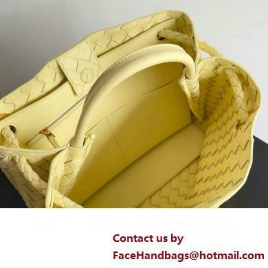 Bottega Veneta Intrecciato leather Medium Andiamo top handle Bag Yellow