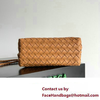 Bottega Veneta Intrecciato leather Small Andiamo top handle Bag Brown