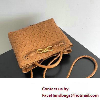 Bottega Veneta Intrecciato leather Small Andiamo top handle Bag Brown