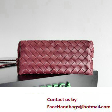 Bottega Veneta Intrecciato leather Small Andiamo top handle Bag Burgundy