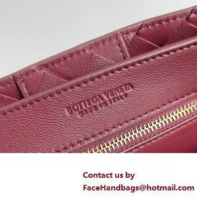 Bottega Veneta Intrecciato leather Small Andiamo top handle Bag Burgundy