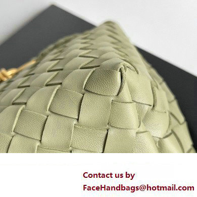 Bottega Veneta Intrecciato leather Small Andiamo top handle Bag Light Green