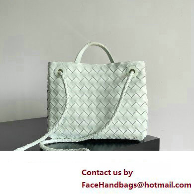 Bottega Veneta Intrecciato leather Small Andiamo top handle Bag Pale Green