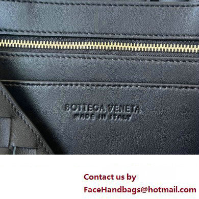 Bottega Veneta Intrecciato leather Small East/West Andiamo top handle Bag Black