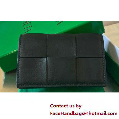 Bottega Veneta Intreccio leather Cassette Business Card Case 651396 Black