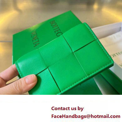 Bottega Veneta Intreccio leather Cassette Business Card Case 651396 Green