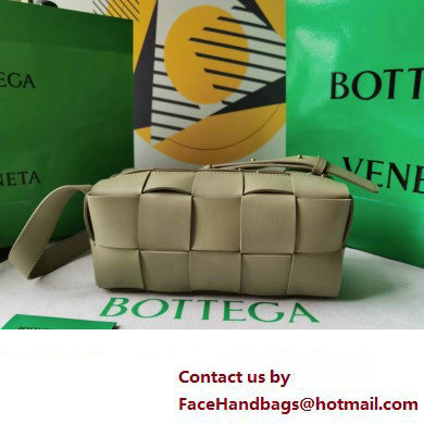 Bottega Veneta Intreccio leather Small Brick Cassette shoulder bag 729166 Light Green