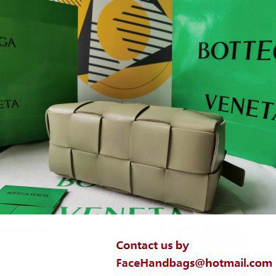 Bottega Veneta Intreccio leather Small Brick Cassette shoulder bag 729166 Light Green