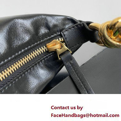 Bottega Veneta Knot Medium Hobo Bag Black