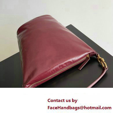 Bottega Veneta Knot Medium Hobo Bag Burgundy