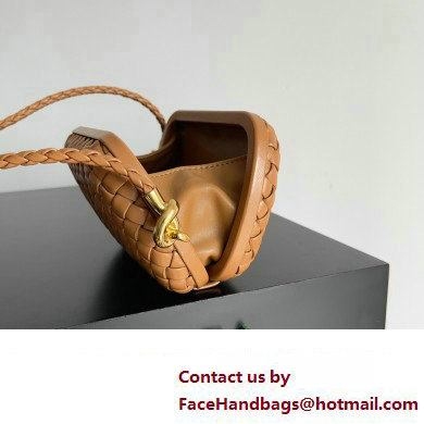 Bottega Veneta Knot On Strap Padded intreccio leather minaudiere with strap Bag Brown