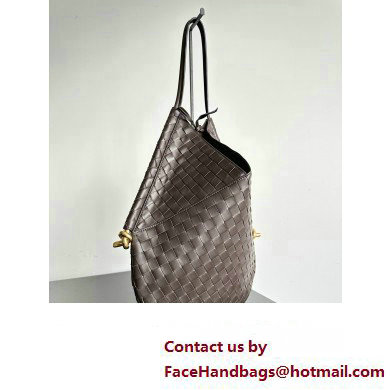 Bottega Veneta Large Solstice Intrecciato leather Shoulder Bag Coffee