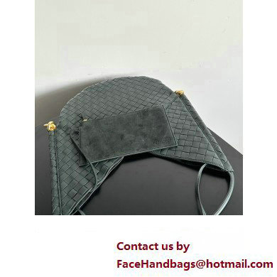 Bottega Veneta Large Solstice Intrecciato leather Shoulder Bag Dark Green