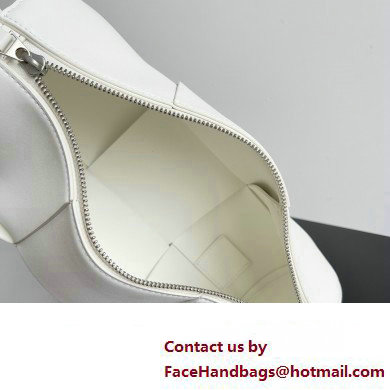 Bottega Veneta Medium Canette Intreccio leather cross-body Bag with adjustable strap White