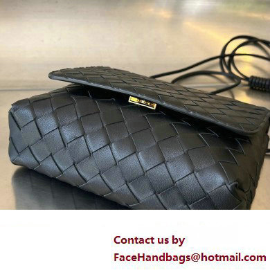 Bottega Veneta Mini Intrecciato leather Cross-Body Bag with adjustable sliding strap Black