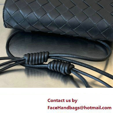 Bottega Veneta Mini Intrecciato leather Cross-Body Bag with adjustable sliding strap Black